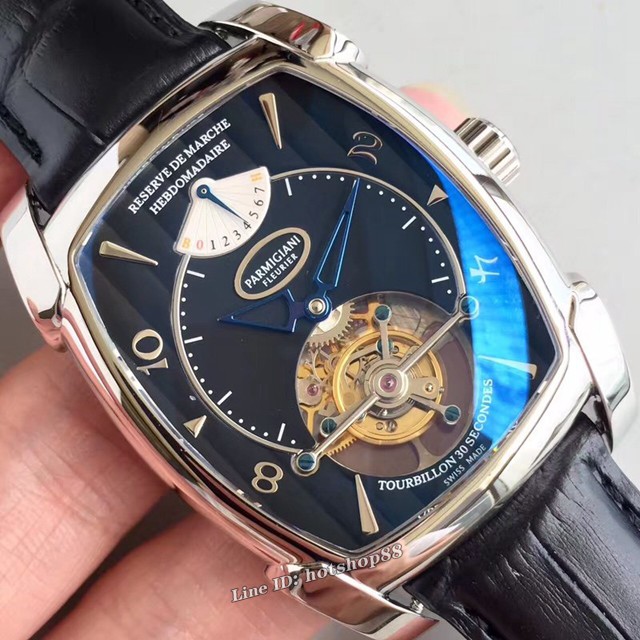 Parmigiani Fleurier表 帕玛强尼陀飞轮机芯真齿轮男士腕表 gjs1626